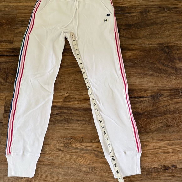 ABERCROMBIE & FITCH White Rainbow Side Stripe Jogger Pants Size XS NWT - Picture 12 of 14